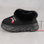 Unisex Short Snow Boots Warm Thick-Soled Winter Boots Rainbow Cartoon Black White