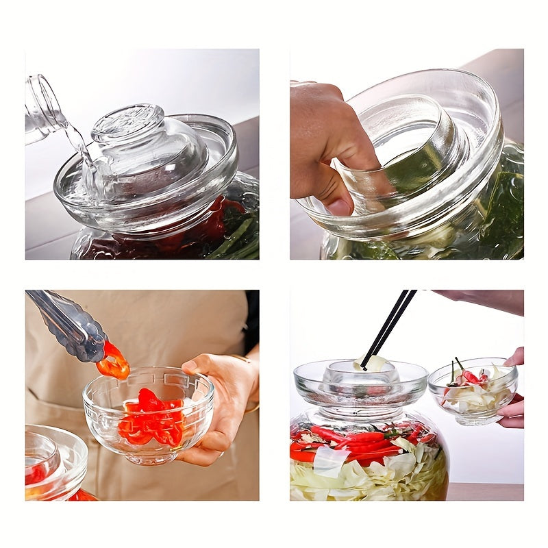 Glass Food Storage Jar for Fermenting Canning and Storing Food 1 Quart