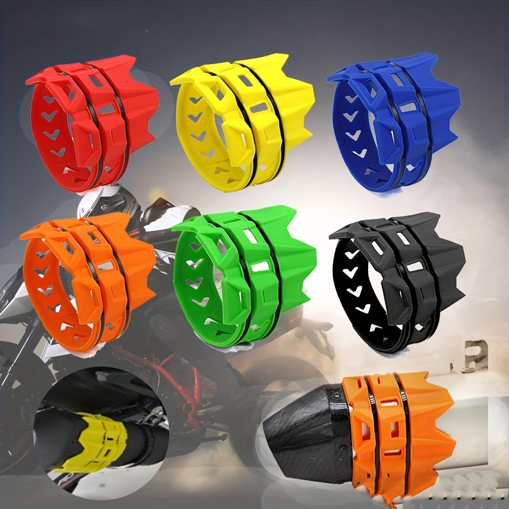 Motorcycle Exhaust Muffler Silencer Durable ABS Rubber Cover Multiple Colors
