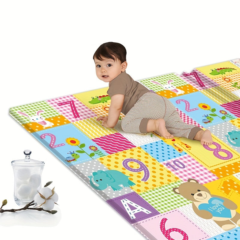 Waterproof Play Mat Foam Floor Pad with Educational Activities Non-Slip for Kids
