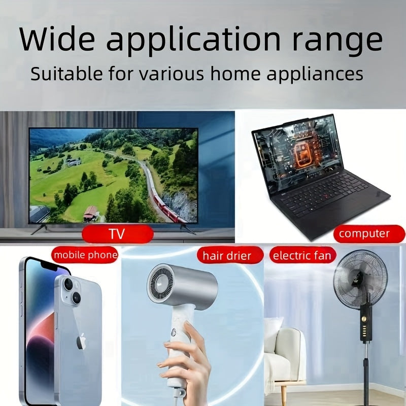 Adaptador de corriente de viaje europeo 1 a 4 enchufes europeos, rotación de 180°, 110V/220V