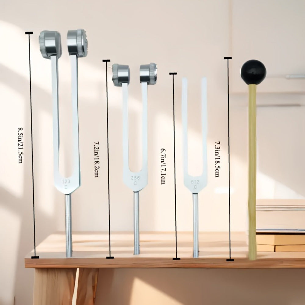 Набор тюнинговых вилок для исцеления чакр из алюминиевого сплава 128Hz 256Hz 512Hz для терапии и звукового исцеления