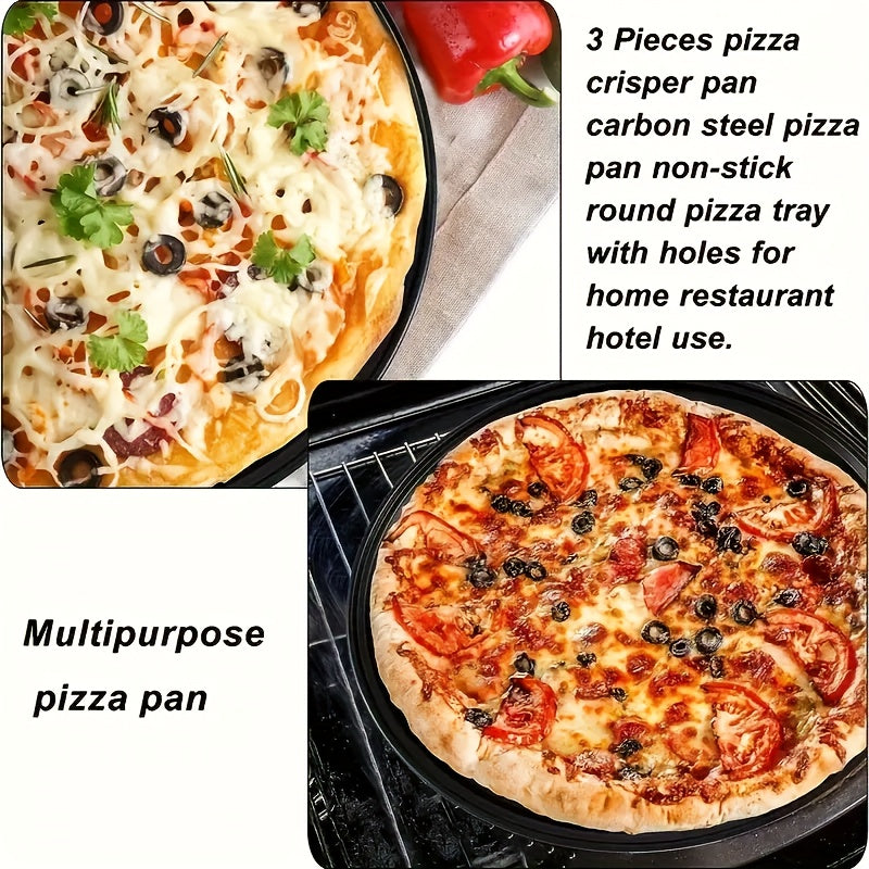 12-Inch Non-Stick Perforated Pan, Oven Safe, 1 or 2 Pieces