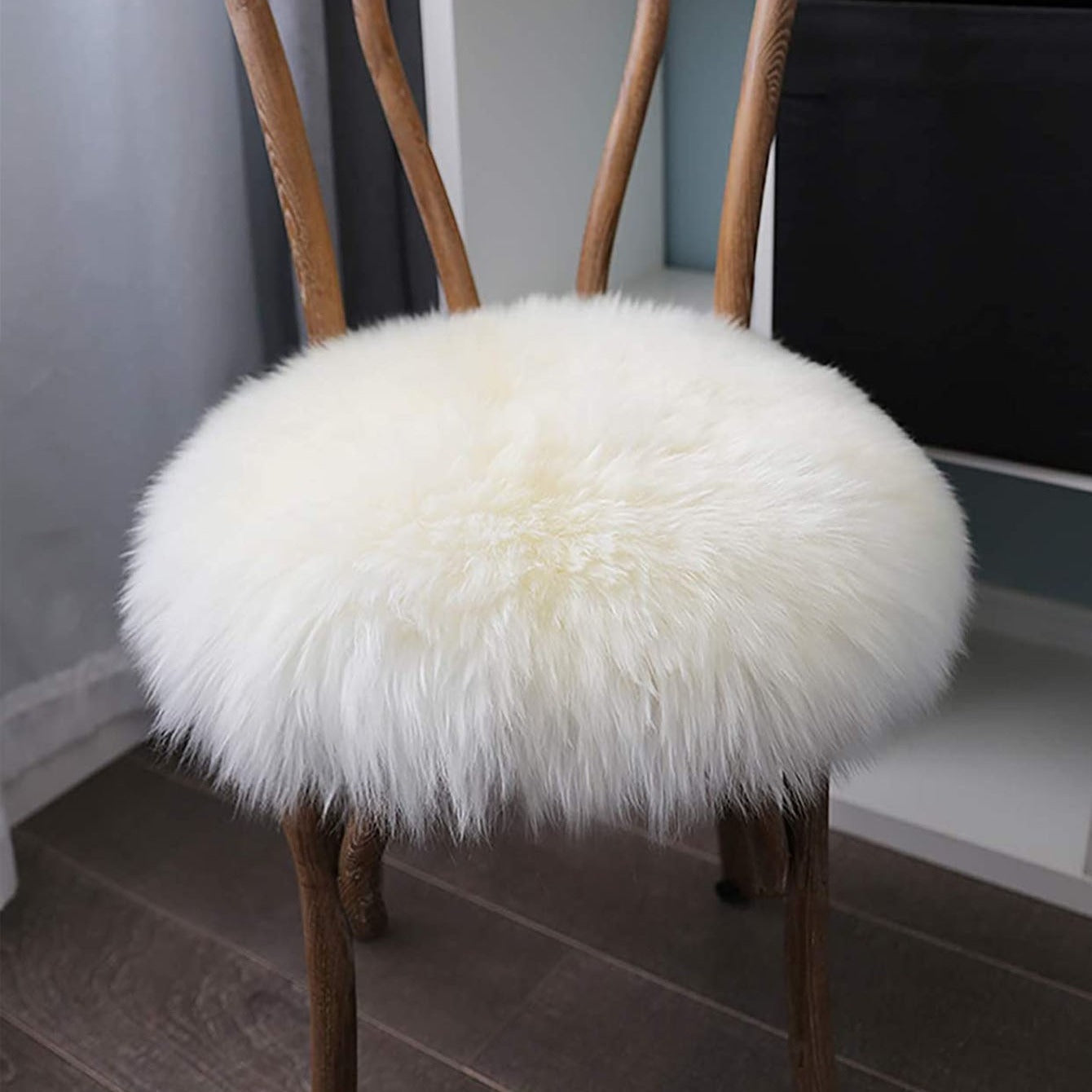 Funda de silla de pelaje sintético suave, acogedora y lujosa para salón y dormitorio, decoración