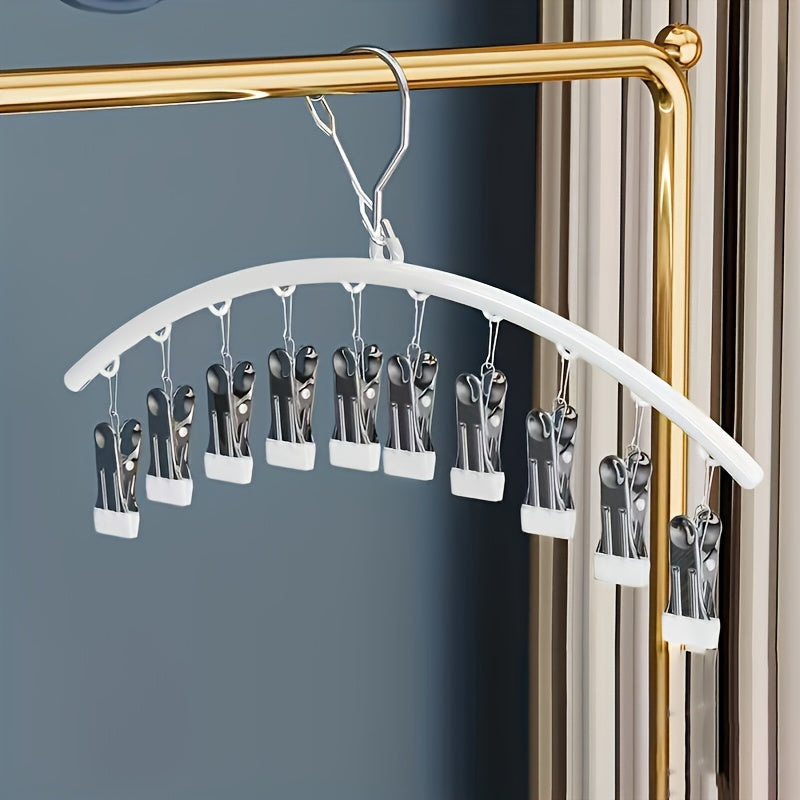 Set of 10 Heavy Duty Stainless Steel Hangers for Coats Suits Dresses