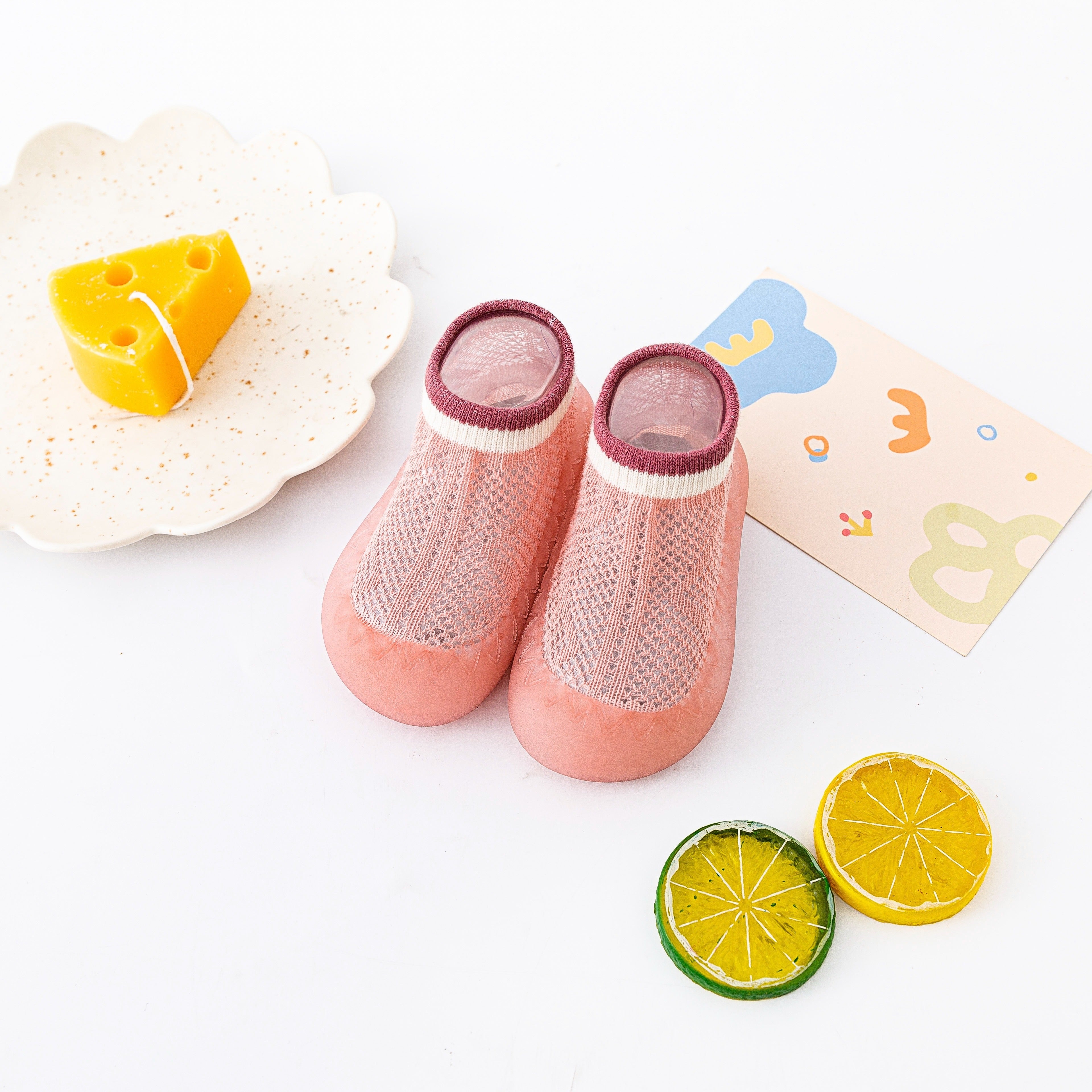 Kichkina erkaklar va qizlar uchun oson kiyiladigan sock poyabzal, nafas oladigan, sirpanmaydigan rezina tagli, ichki va tashqi foydalanish uchun, kuz, bahor