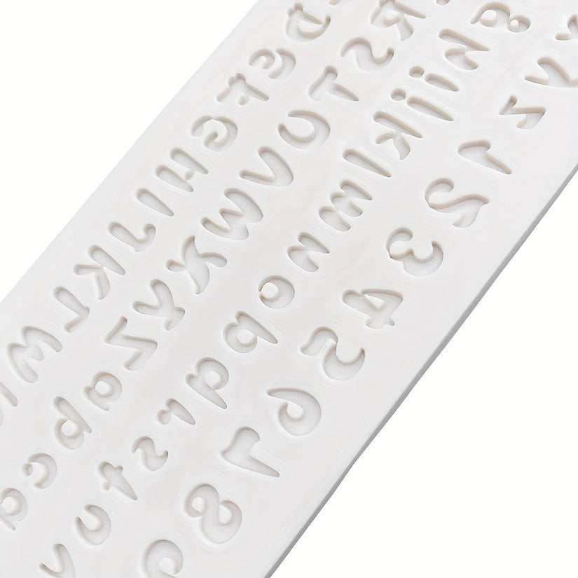 Alphanumeric Silicone Chocolate Mold with Cartoon English Alphabet and Numbers for Candy and Baking
