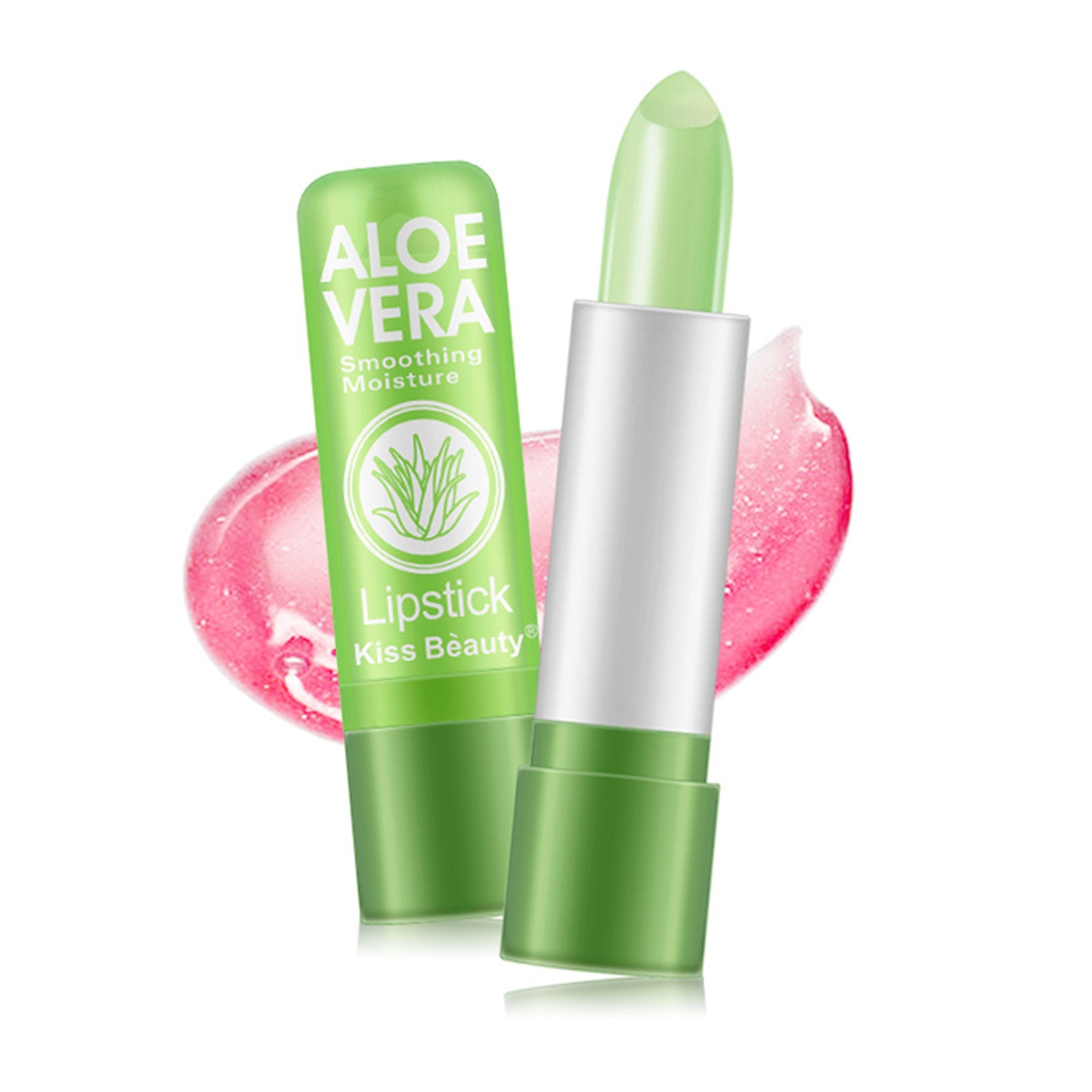 Mujer Bálsamo labial que cambia de color con aloe vera, hidratante y de larga duración