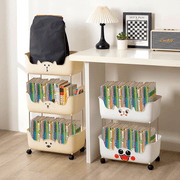 "Ko'chma Stol Ostidagi Kitob Saqlash Tashkiliy Qutisi - Yotoqxona va Sinflar uchun Ideal Kompakt Plastik Kitob Rafi, Mukammal Joyni Tejash Yechimi uchun Mini Kitob Rafi"