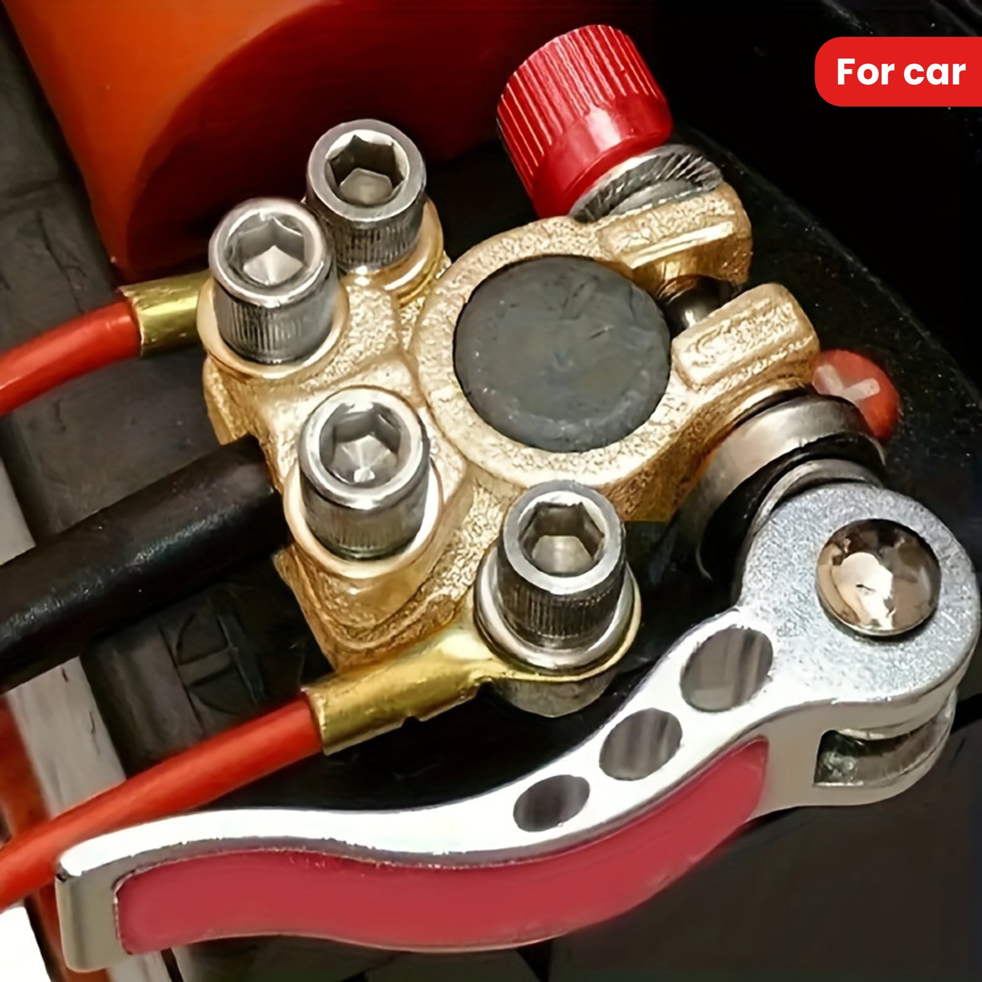 2 Pieces Zinc Alloy Car Battery Terminal Connectors Corrosion-Resistant Secure Fit