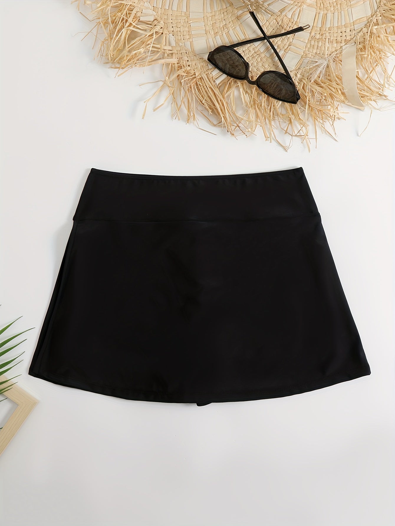 Women's Solid Color Side Open Mini Shorts with High Stretch Fabric