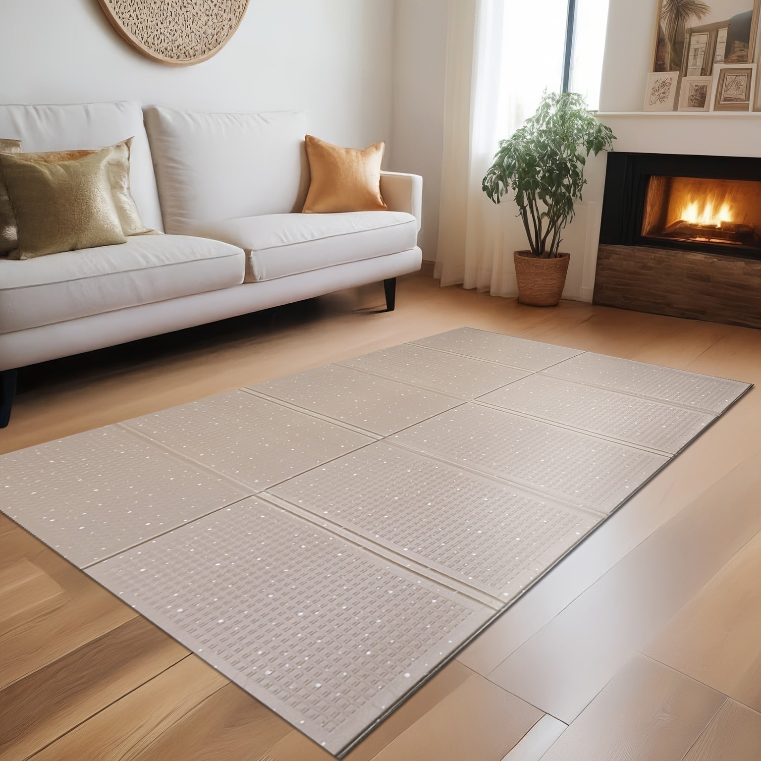 Foldable Play Mat for Crawling and Walking Non-Toxic Waterproof BPA Free Anti-Slip Extra Long