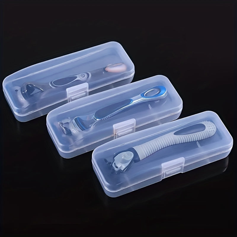 Унисекс пластиковая коробка для хранения бритв, портативный дорожный органайзер