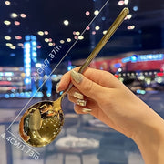 2 ta zanglamaydigan po'latdan yasalgan uzoq tutqichli xizmat qilish qoshlari to'plami, bardoshli, oson tozalanadi