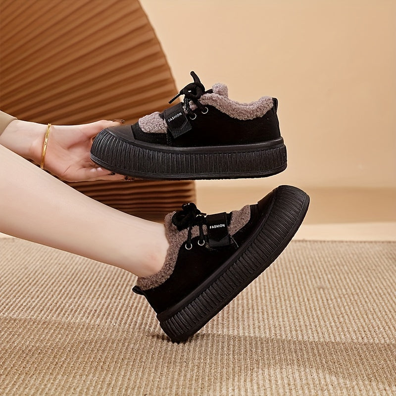 Women's Winter Boots Plush Lined Ankle Lace-Up Outdoor Comfort