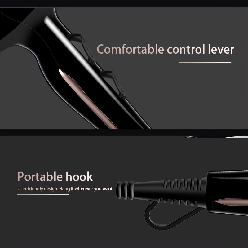 2100W Hair Dryer with Diffuser European Plug Long Cord Home Styling