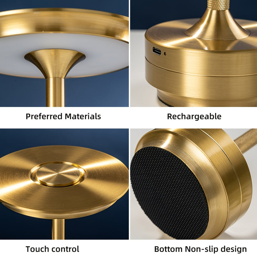 Yorug'likni sozlash mumkin bo'lgan LED stol lampasi, moslashuvchan gooseneck va teginish nazorati bilan, 3 ta rang harorati va qayta zaryadlanadigan 2000mAh batareyani taklif etadi. Uni yashash xonasida, yotoqxona va ofisda ishlatish mumkin.