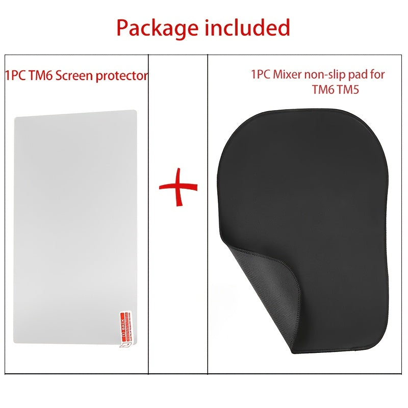Blender Screen Protector and Anti-Slip Pad Set for TM6 and TM5 30x35cm Scratch-Resistant PET