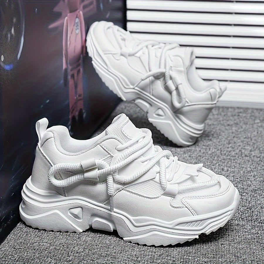 Women's Lightweight Mesh Running Sneakers with Thick Soles