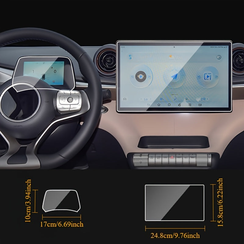 Protector de pantalla de 2 piezas para GPS de coche 25.65cm de vidrio templado resistente a arañazos