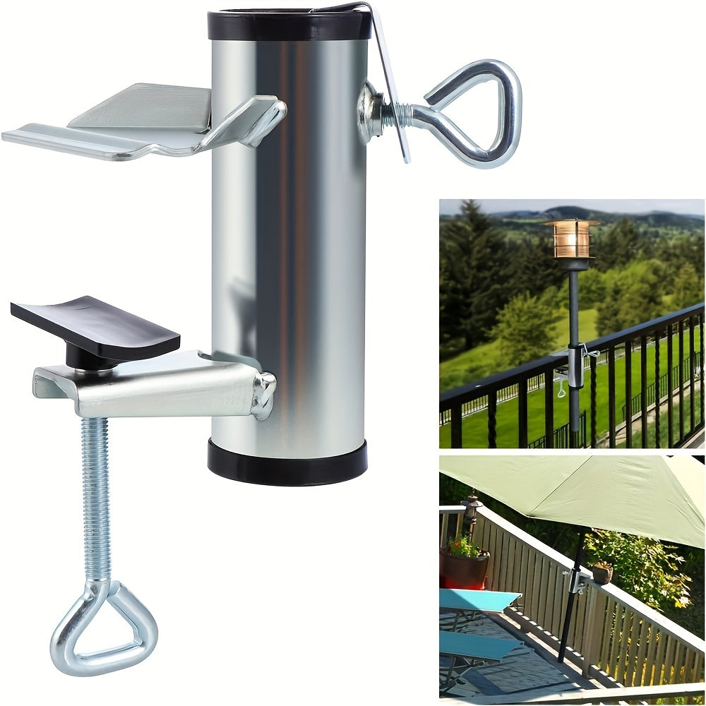 Stainless Steel Outdoor Umbrella Holder Clamp for Railing Fence Boat Pole