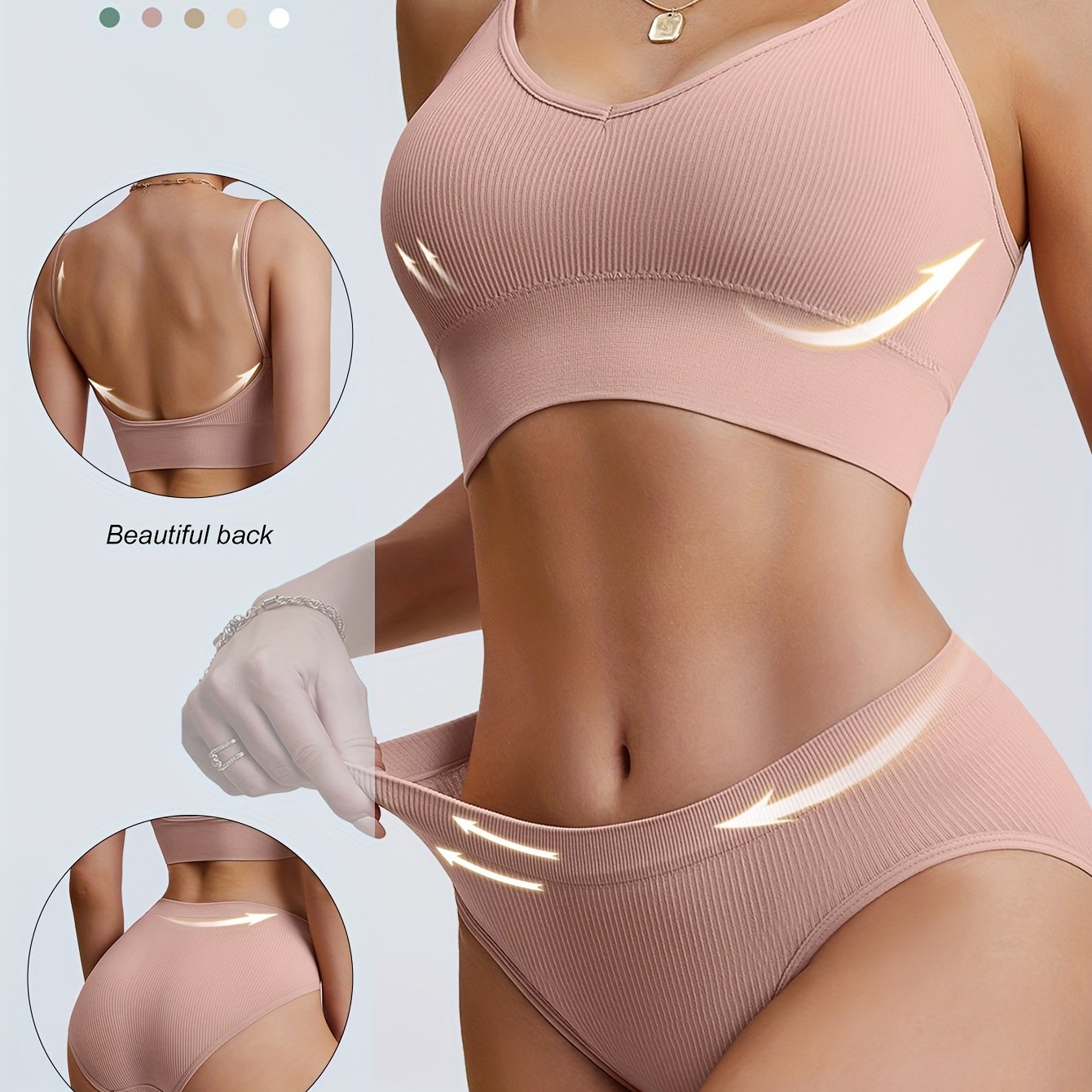 Women's Lace Wireless Cami Bra and Panty Set for Seductive Comfort