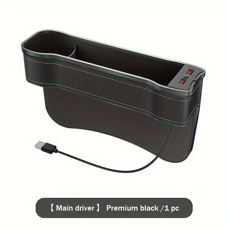 Car Interior Storage Box Voice-Activated Atmosphere Light Organizer Cup Holder
