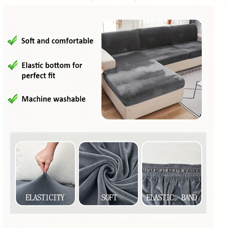 Uy dekoratsiyasini himoya qilish va uslub uchun velur divan qoplamasi.