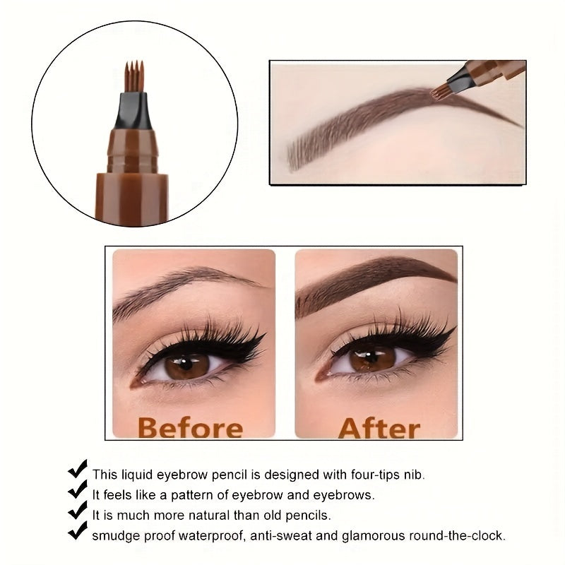 Waterproof Eyebrow Pen for Women Long-Lasting Non-Smudge Natural Look