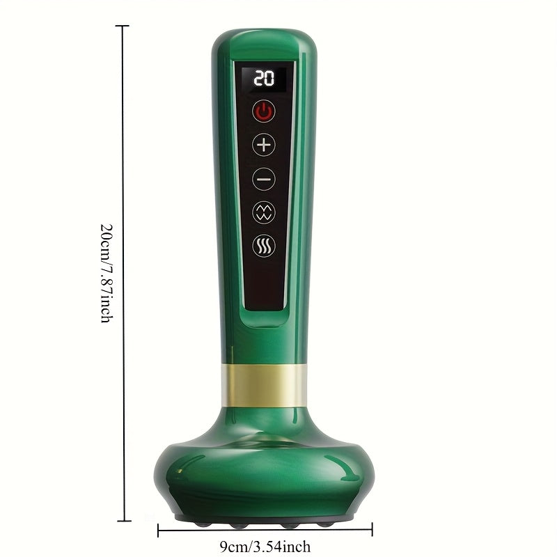 USB zaryadlash bilan qayta zaryadlanuvchi elektr massaj qurilmasi, 12 sozlama, 8 po'lat shar, issiq siqish funksiyasi, raqamli displey - mukammal sovg'a.