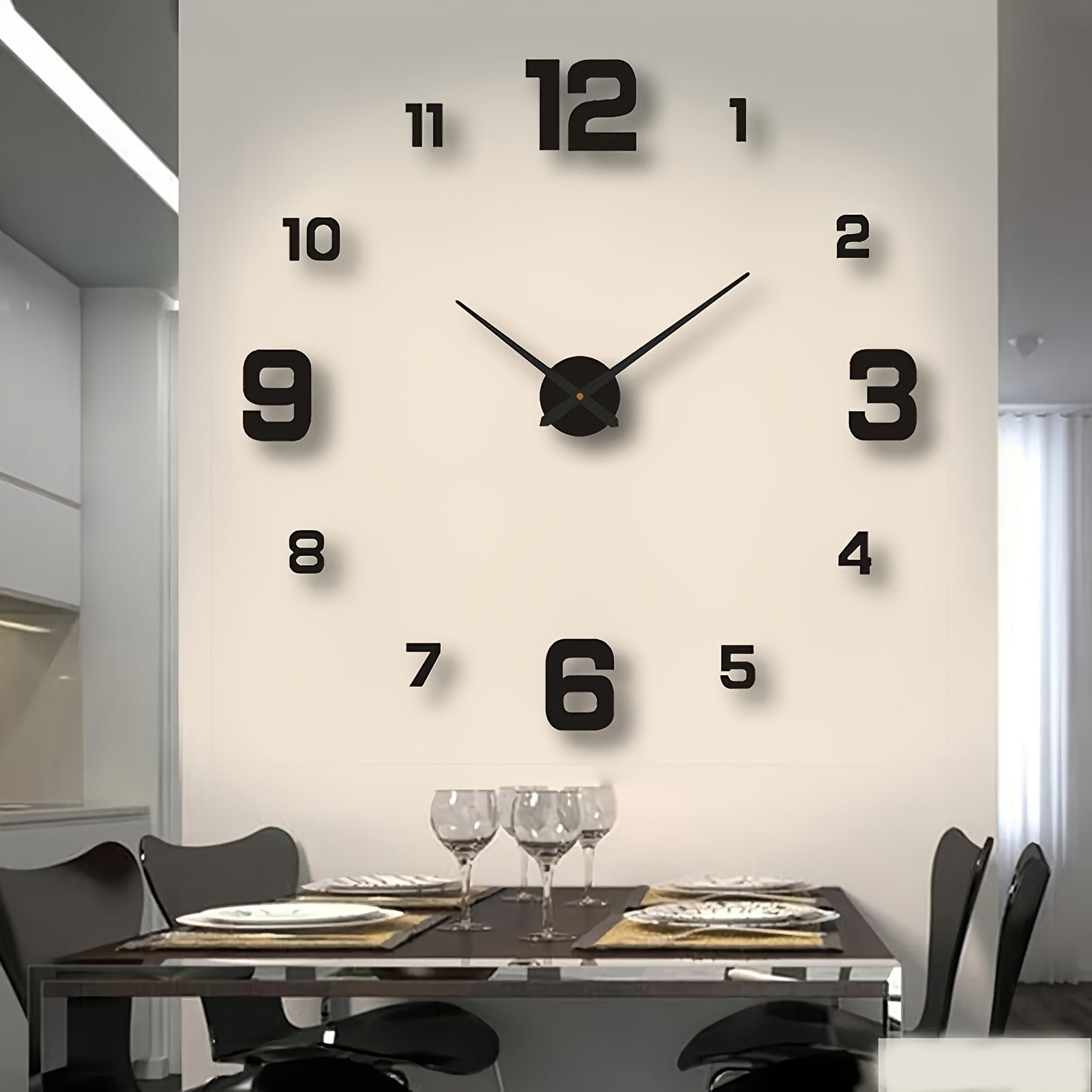 Large Modern Silent Digital Wall Clock Acrylic Large Display for Living Room Bedroom