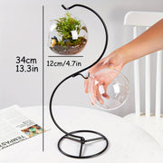 Hanging Fish Tank with Stand and Two Small Glass Mini Aquariums Tabletop Aquarium