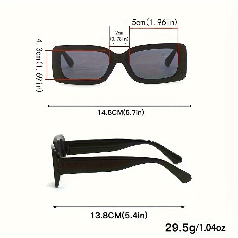 Set of 4 Unisex Cat Eye Rectangle Fashion Glasses Anti-Glare Plastic Frames Summer Sun Shades