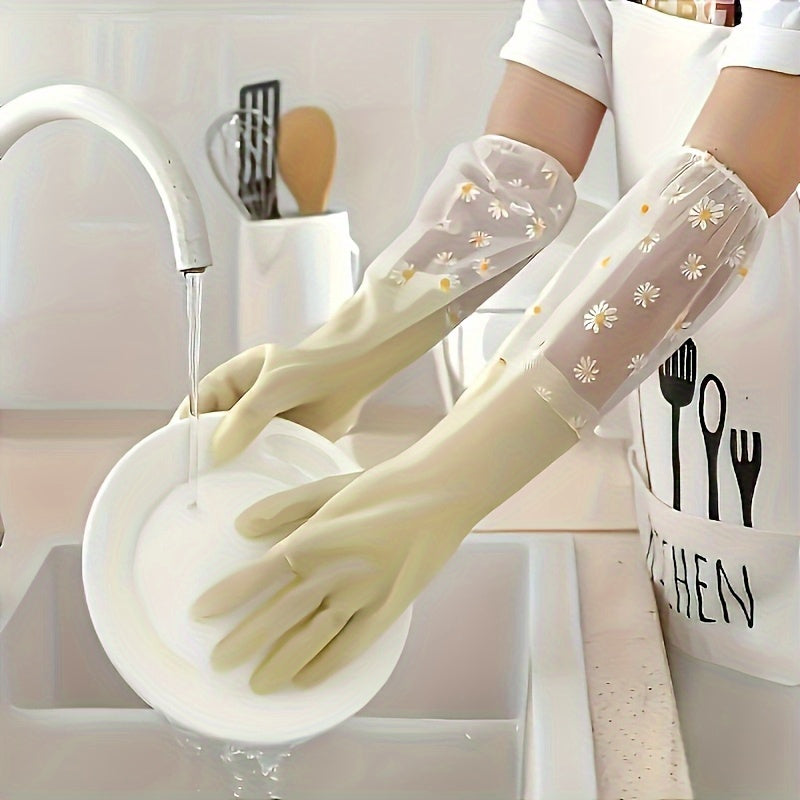 Lightweight Waterproof PVC Cleaning Gloves Non-Slip Household Use