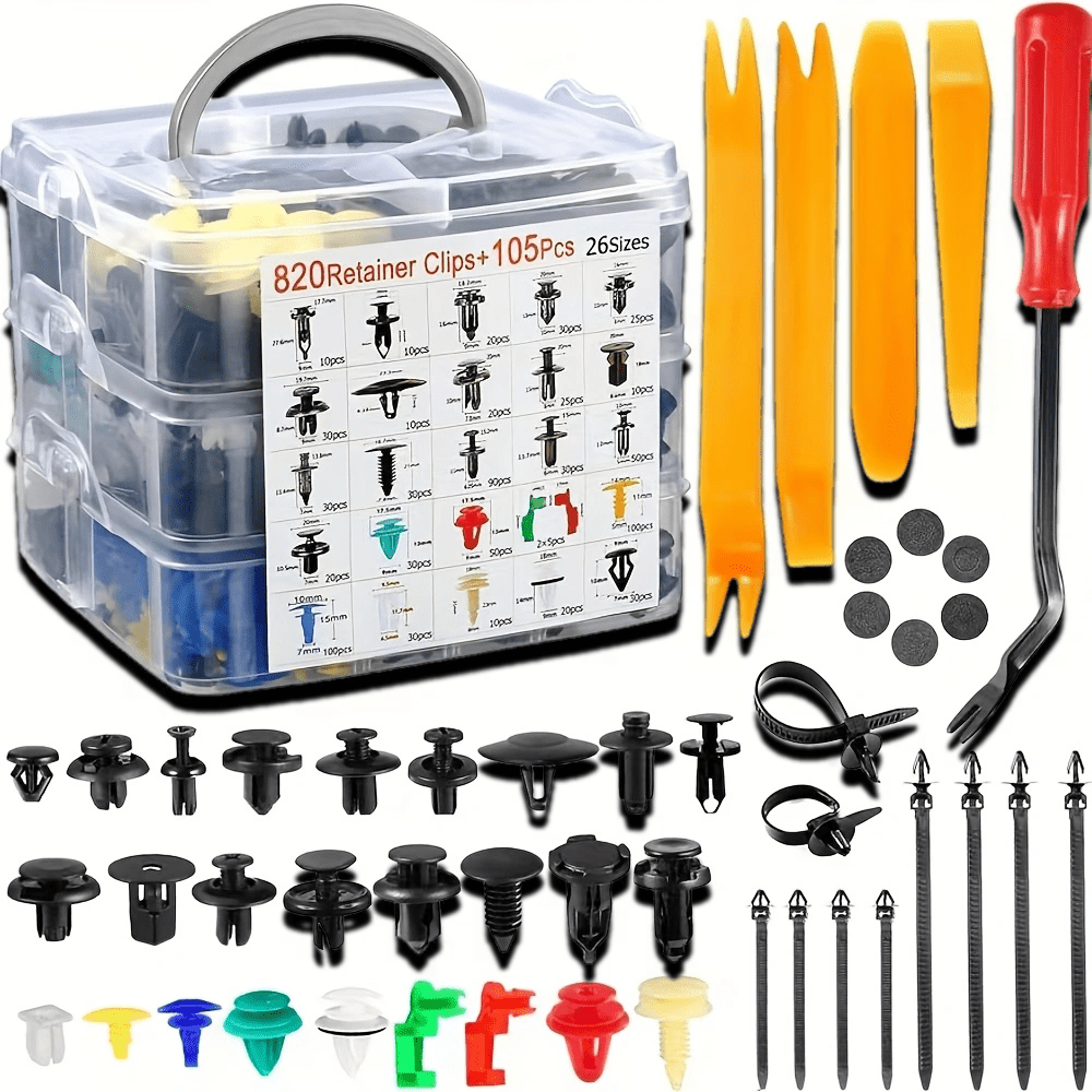 Universal Car Fastener Kit 1240 Pcs Bumper Clips Auto Fasteners