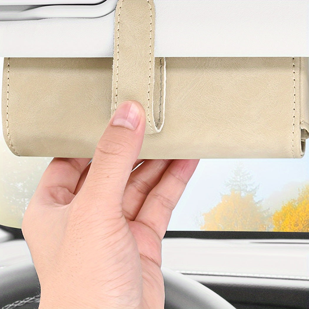 Универсальный органайзер для автомобильных очков из искусственной кожи PU с магнитной застежкой