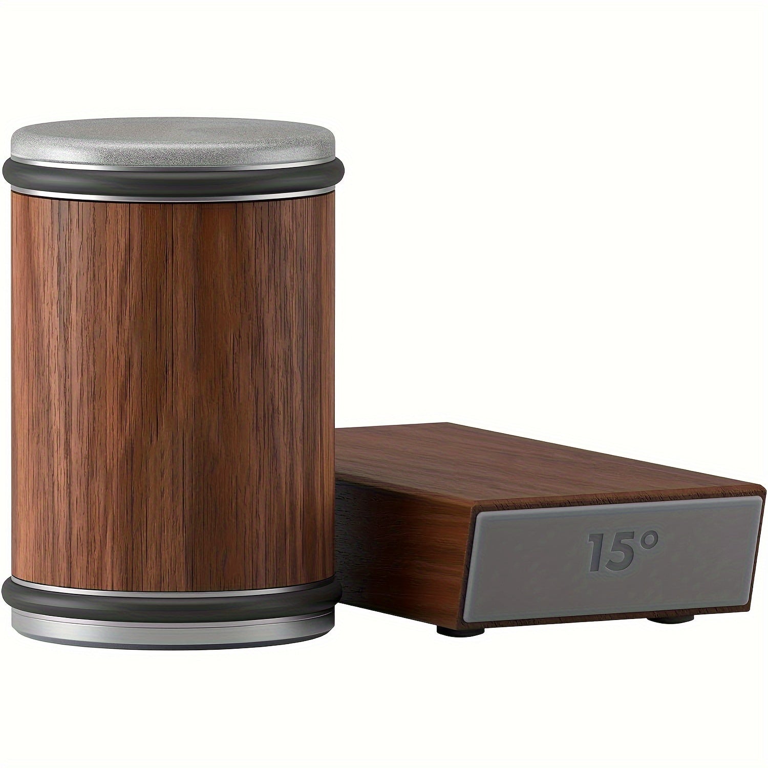 Premium Knife Sharpener Kit with Stainless Steel Blade and Wooden Handle