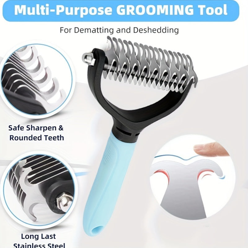 Stainless Steel Pet Comb for Cats and Dogs Tangles and Mats Removal Durable Grooming Tool