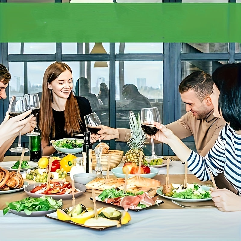 100/200pcs Mini Bamboo Cocktail Forks for Appetizers Fruits Pastries