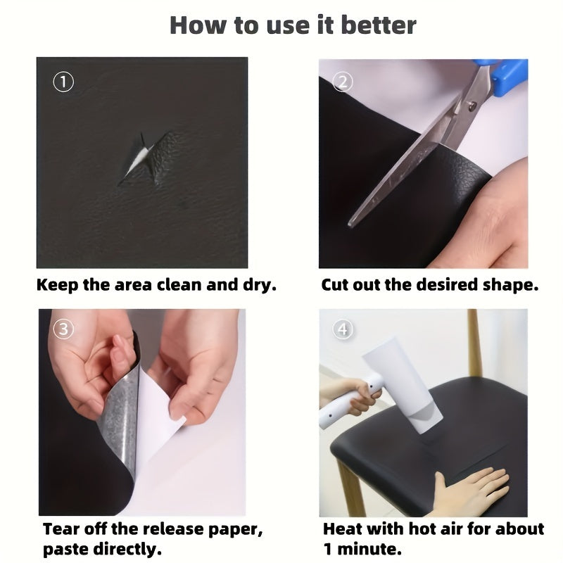 Большая самоклеящаяся многоцветная заплатка из искусственной кожи для ремонта мебели и проектов DIY