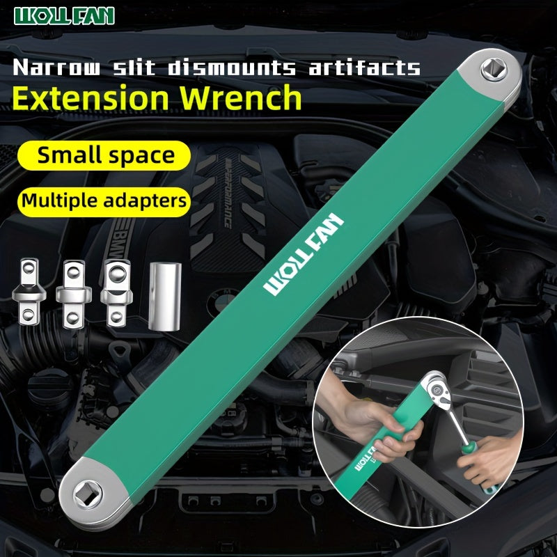 39cm Multi-Functional Extension Wrench with Ratchet Conversion and Quick Release Socket for Car Maintenance