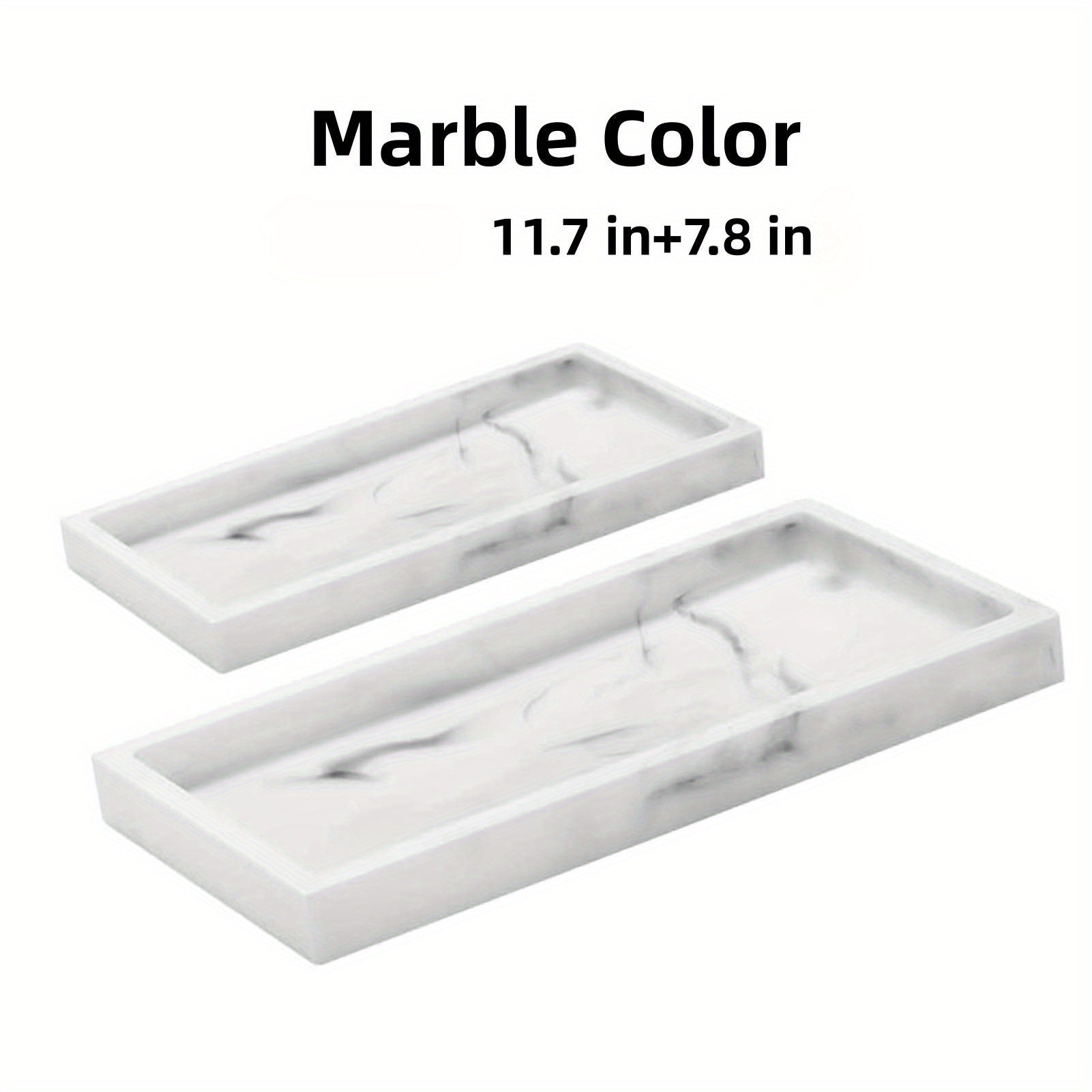 Набор из 2 ударопрочных силиконовых подносов для кухни и ванной