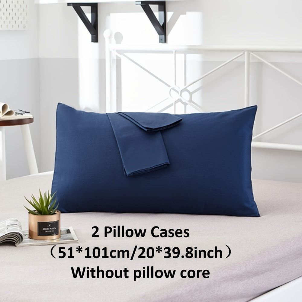 Polyester Pillowcases Set for Bedroom Breathable Soft Skin-Friendly