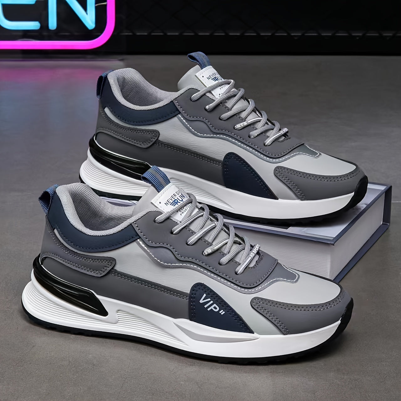 Men's Casual Athletic Sneakers Breathable Non-Slip Lace-Up Running Outdoor Shoes