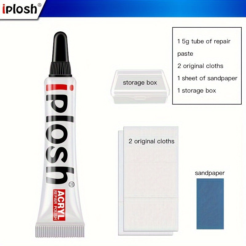 Crema reparadora de arañazos para resina plástica, restaurador de acabado acrílico espejo para relojes y salpicadero de coche