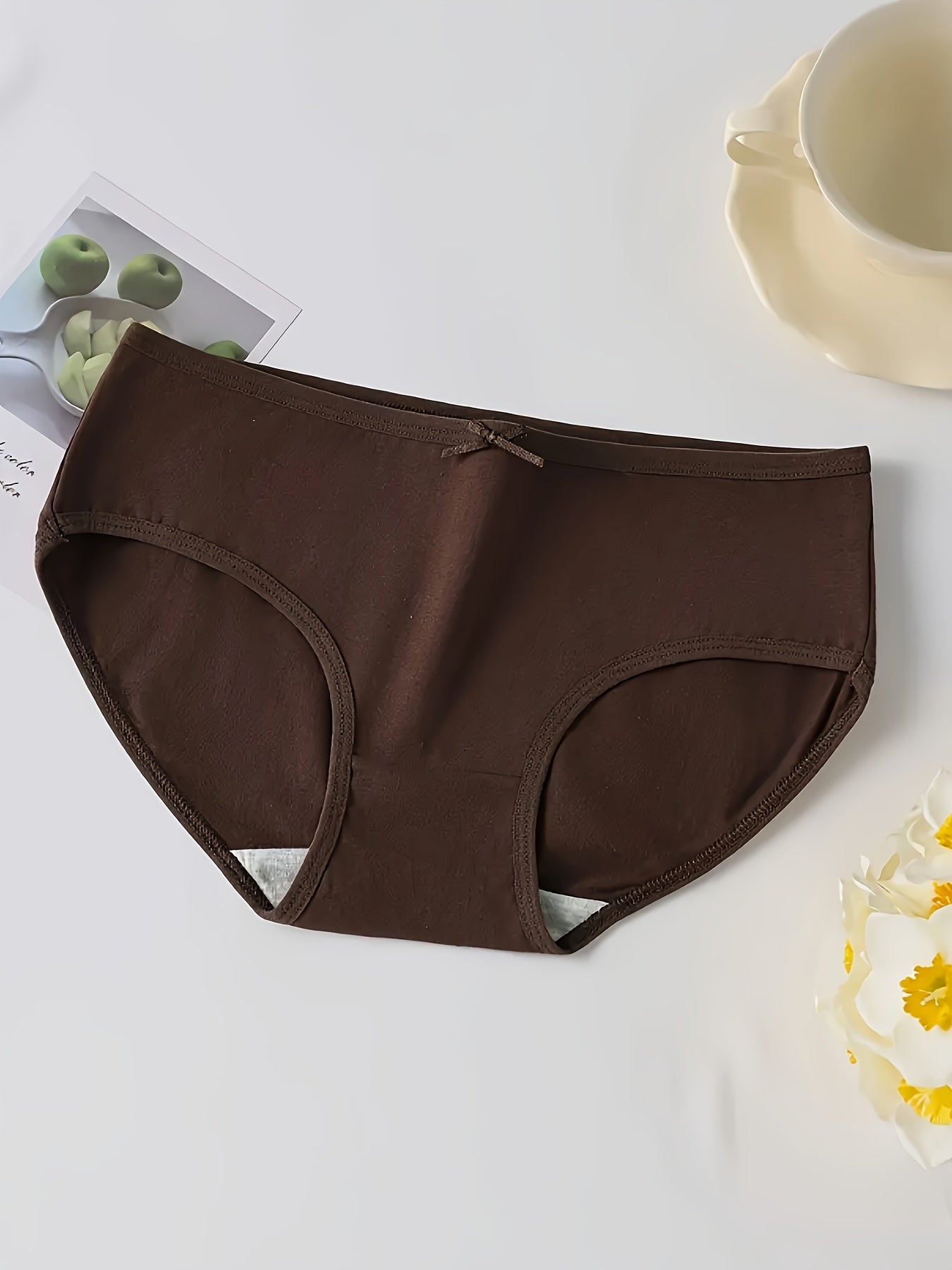 Women's Cotton Briefs 4-Pack Low-Rise Seamless Breathable Knit Underwear