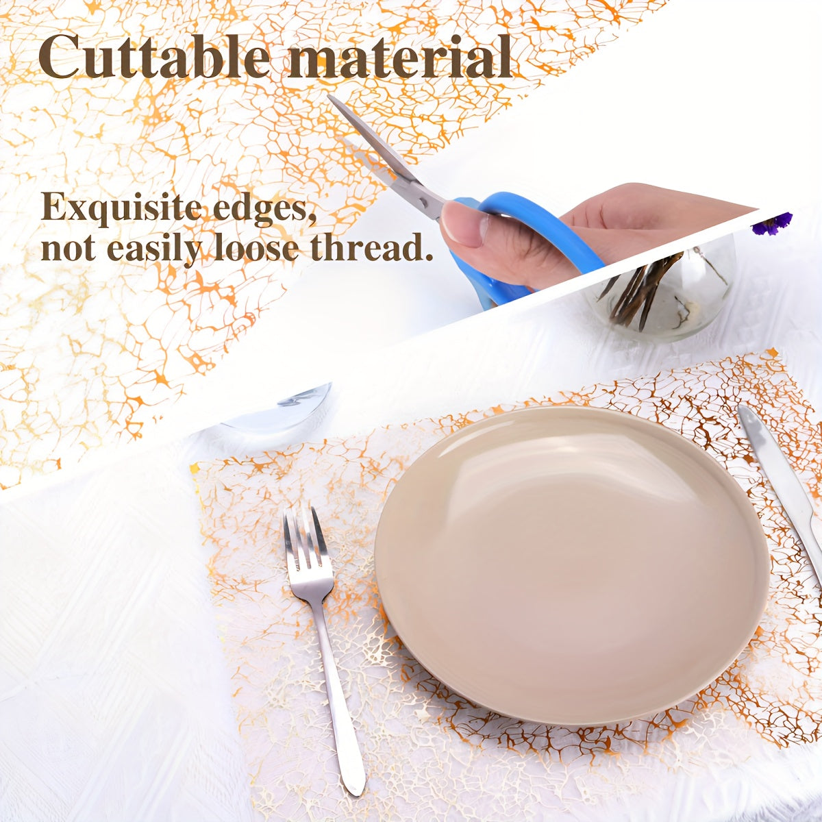 Golden Glitter Table Runner 274cm for Weddings Birthdays and Events