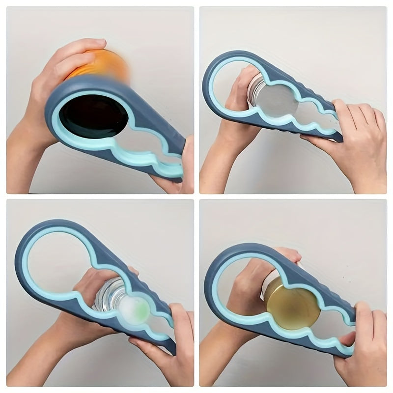 Ergonomic Can Opener with Anti-Slip Grip for Kitchen Use and Jar Bottle Cap Opening