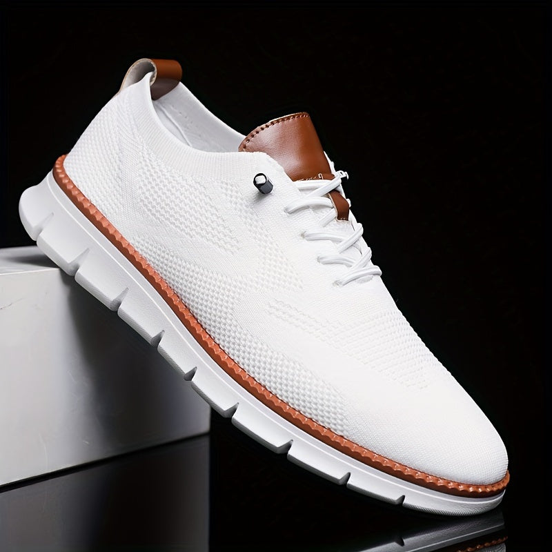 Zapatillas casuales para hombre con parte superior de tela transpirable, suela de PVC, cordones, aptas para todas las estaciones, punta redonda