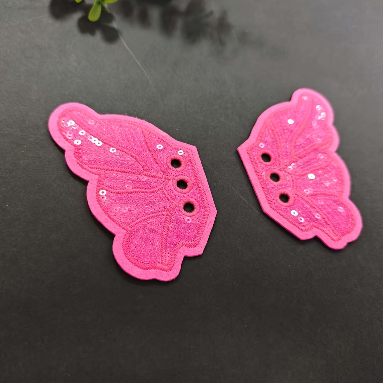 Unisex Glitter Sequin Butterfly Shoe Charms 1 Pair Jewelry & Boot Decor